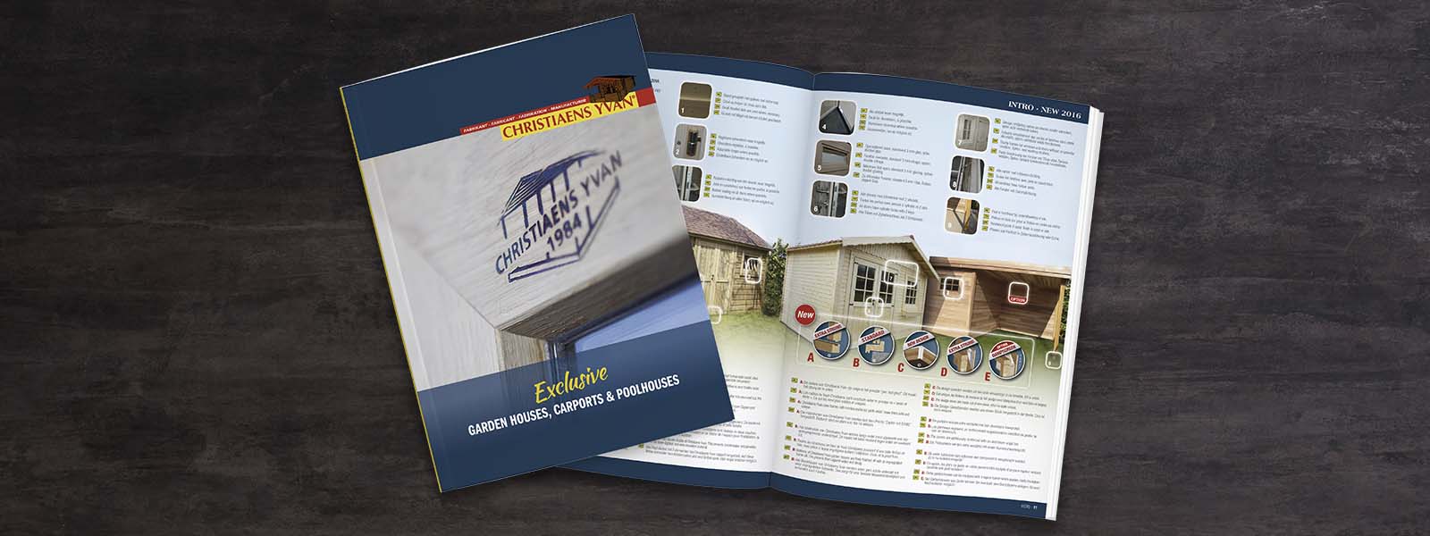 Onze cataloog gratis bij u thuis, 96 p. boordevol ideeën.

